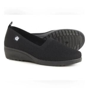 New Tommy Bahama Lizzie Wedge Shoes 8.5 Black Comfort Memory Foam Resort beach